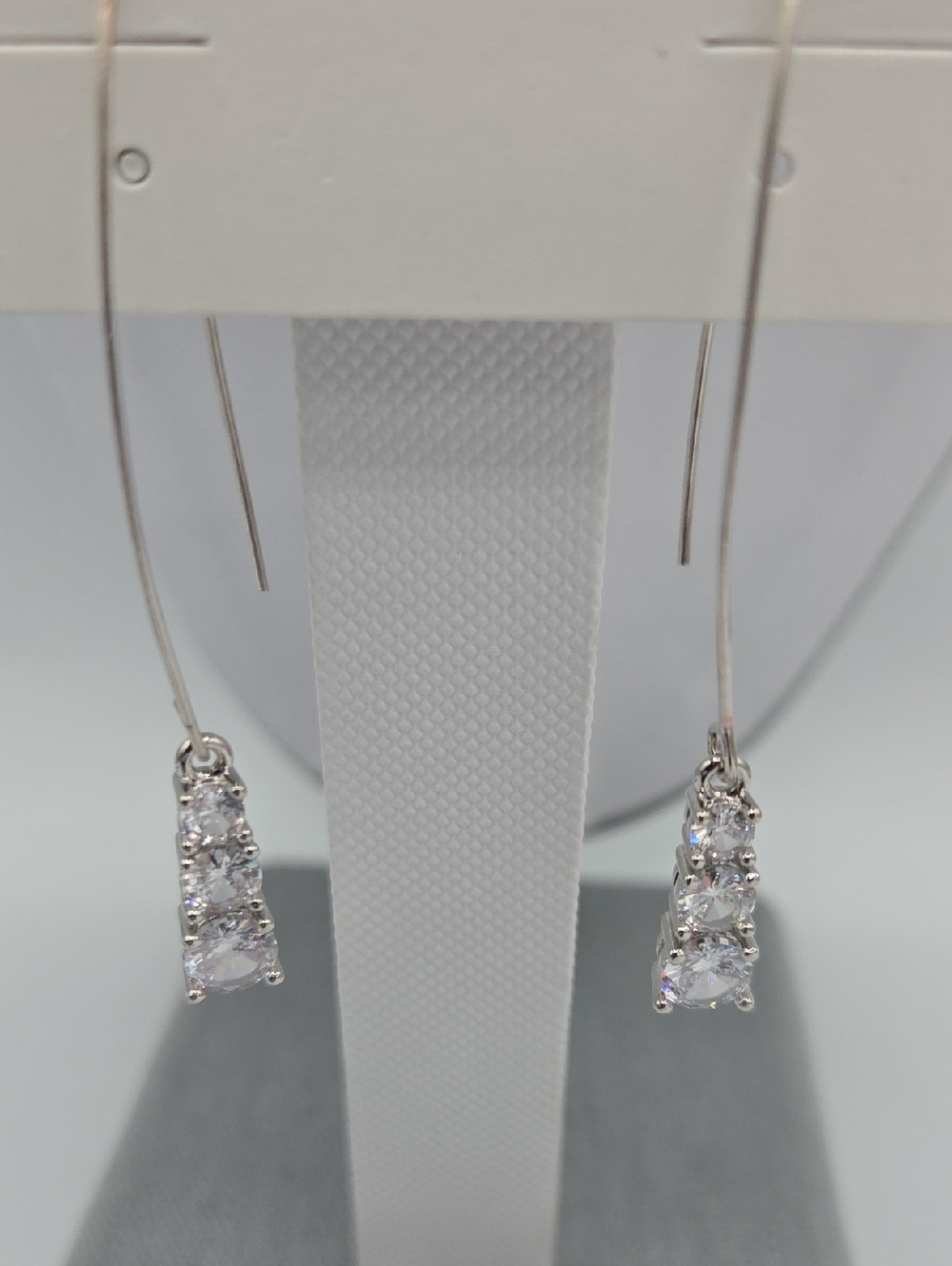 5 for $25! Lane Bryant Silver Tone Crystal Threader Drop Earrings